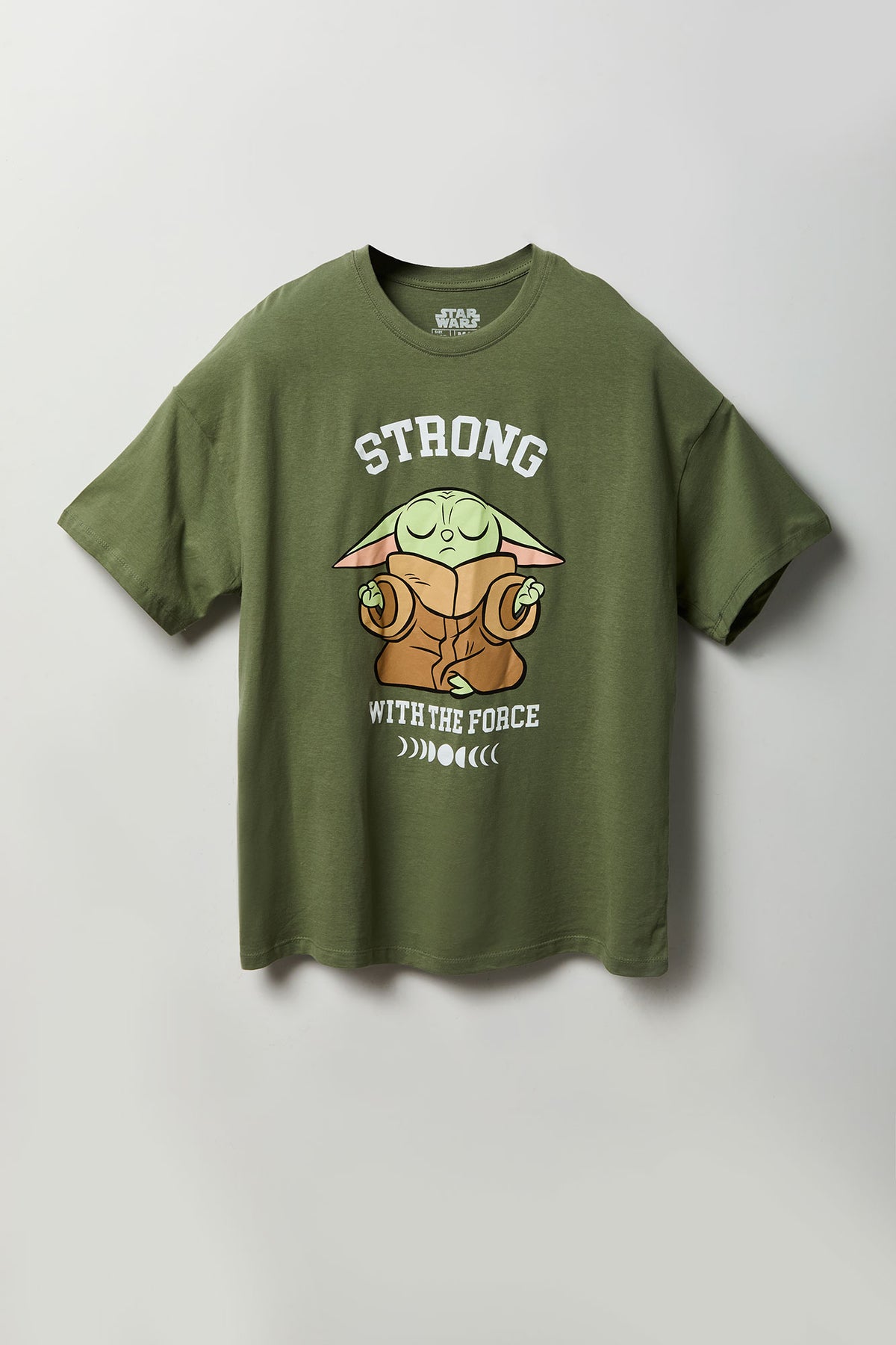 Star Wars Baby Yoda Graphic Oversized T-Shirt - Dark Green