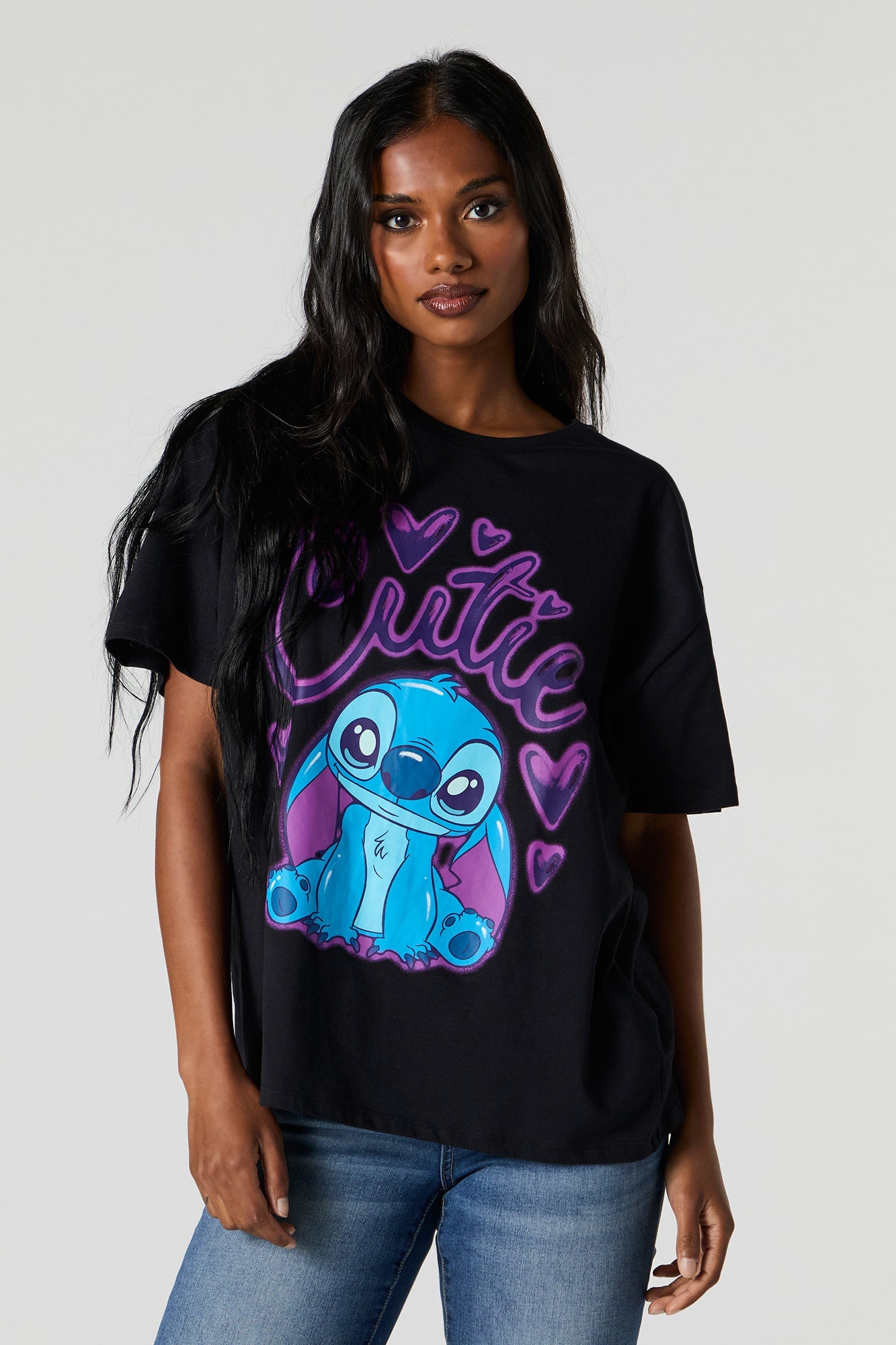 Cutie Stitch Graphic Boyfriend T-Shirt