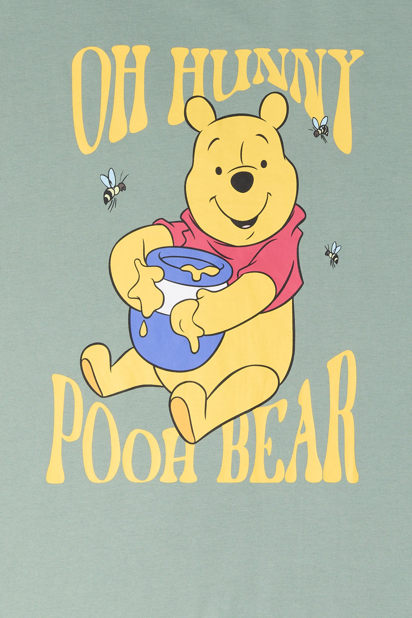 T-shirt de coupe garçonne à imprimé Oh Hunny Pooh Bear