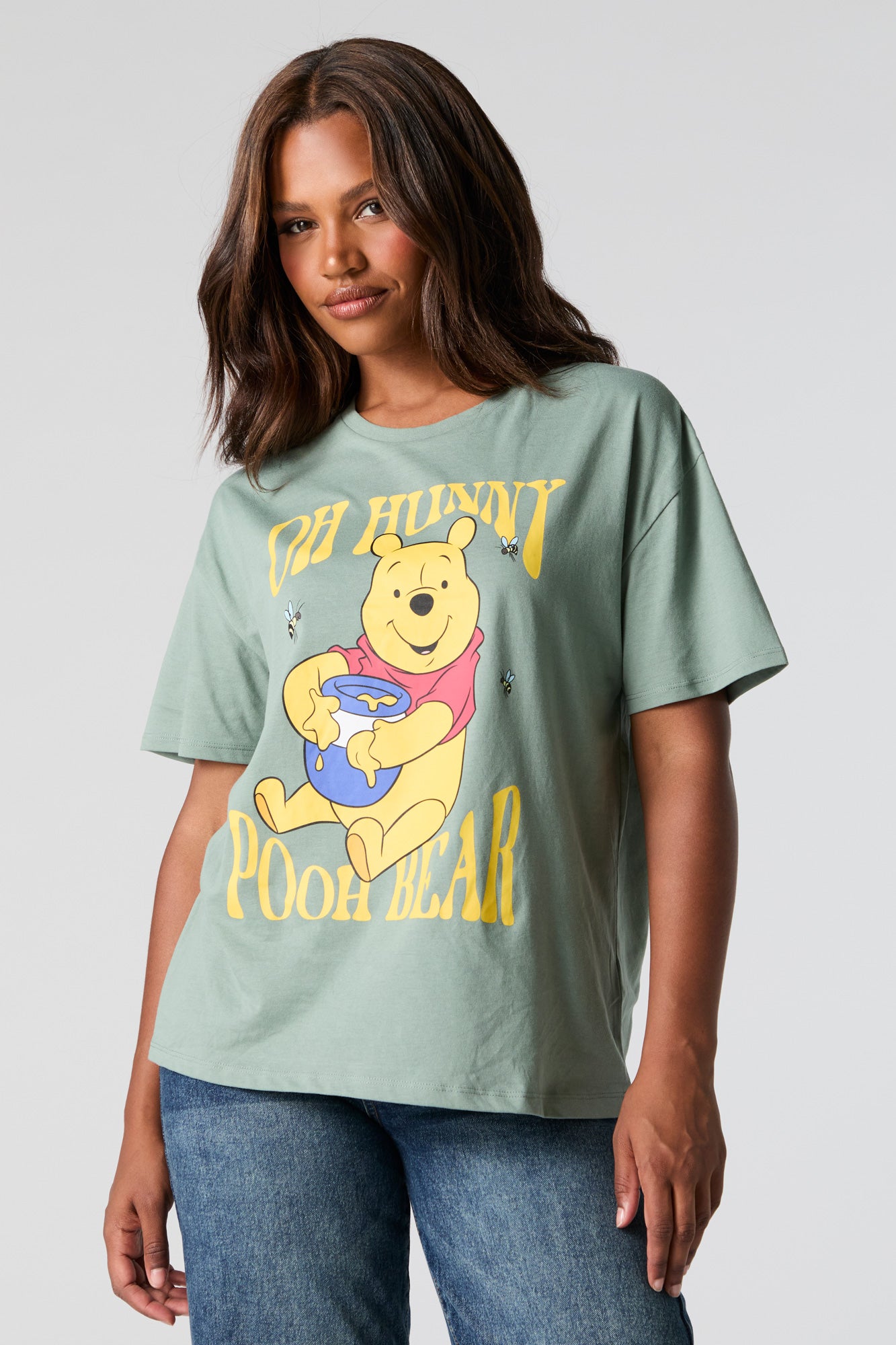 Oh Hunny Pooh Bear Graphic Boyfriend T-Shirt