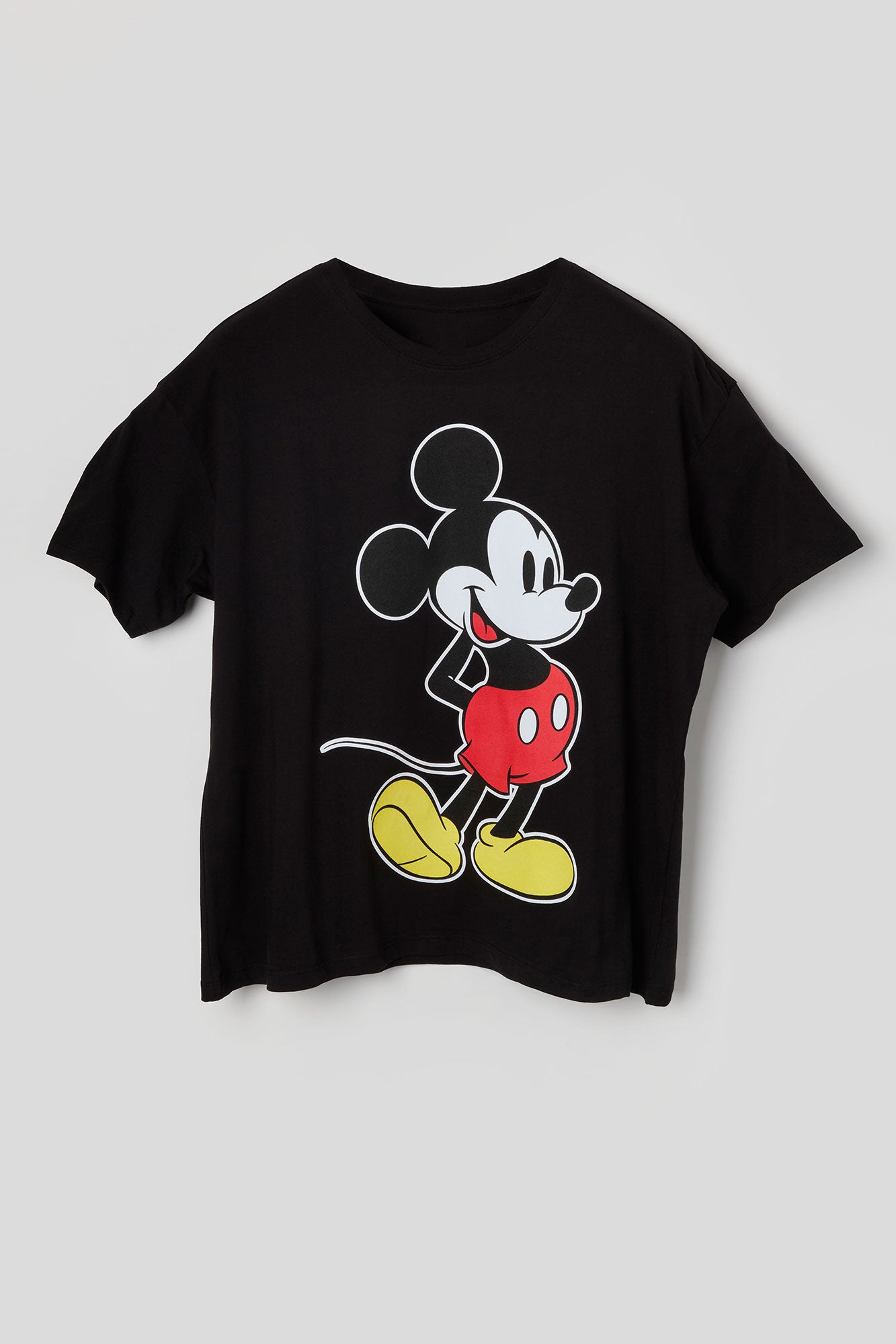 T-shirt de coupe garçonne à imprimé Mickey Mouse