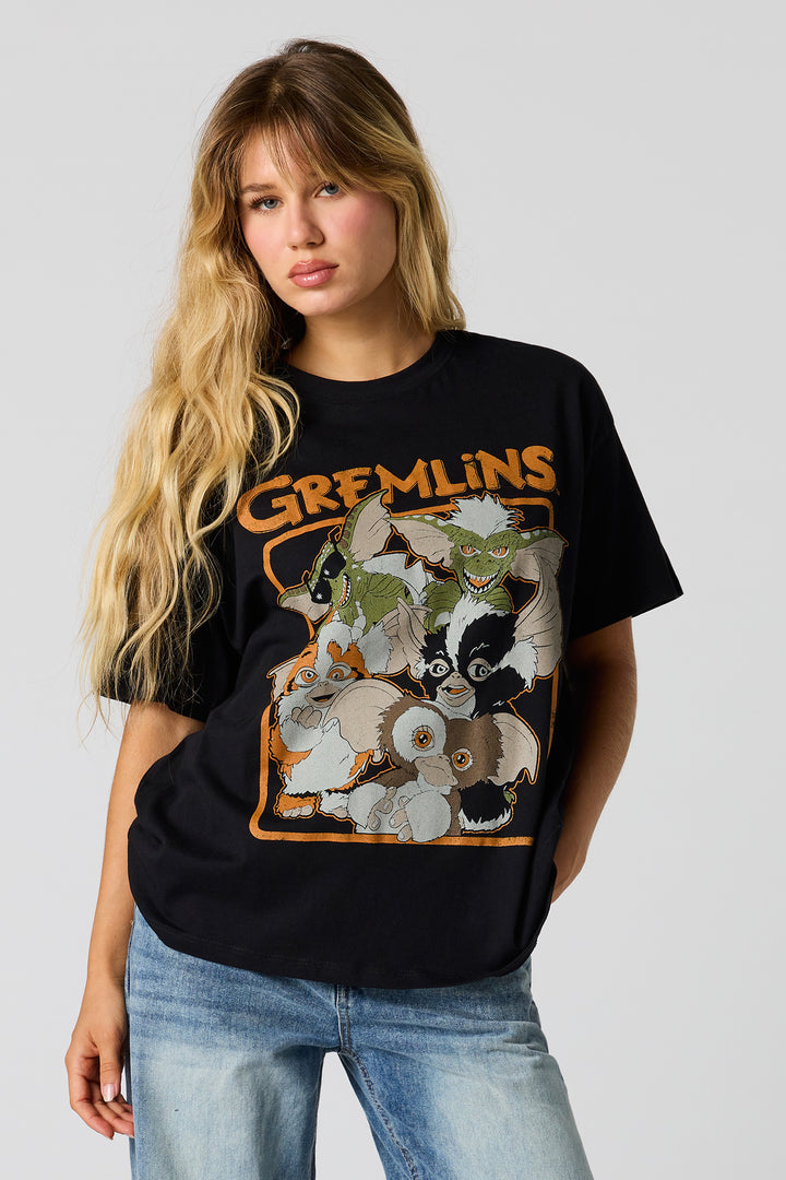 T-shirt de coupe garçonne à imprimé Gremlins