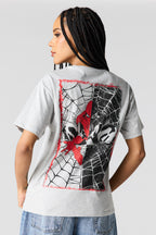 T-shirt de coupe garçonne à imprimé Spider-Man