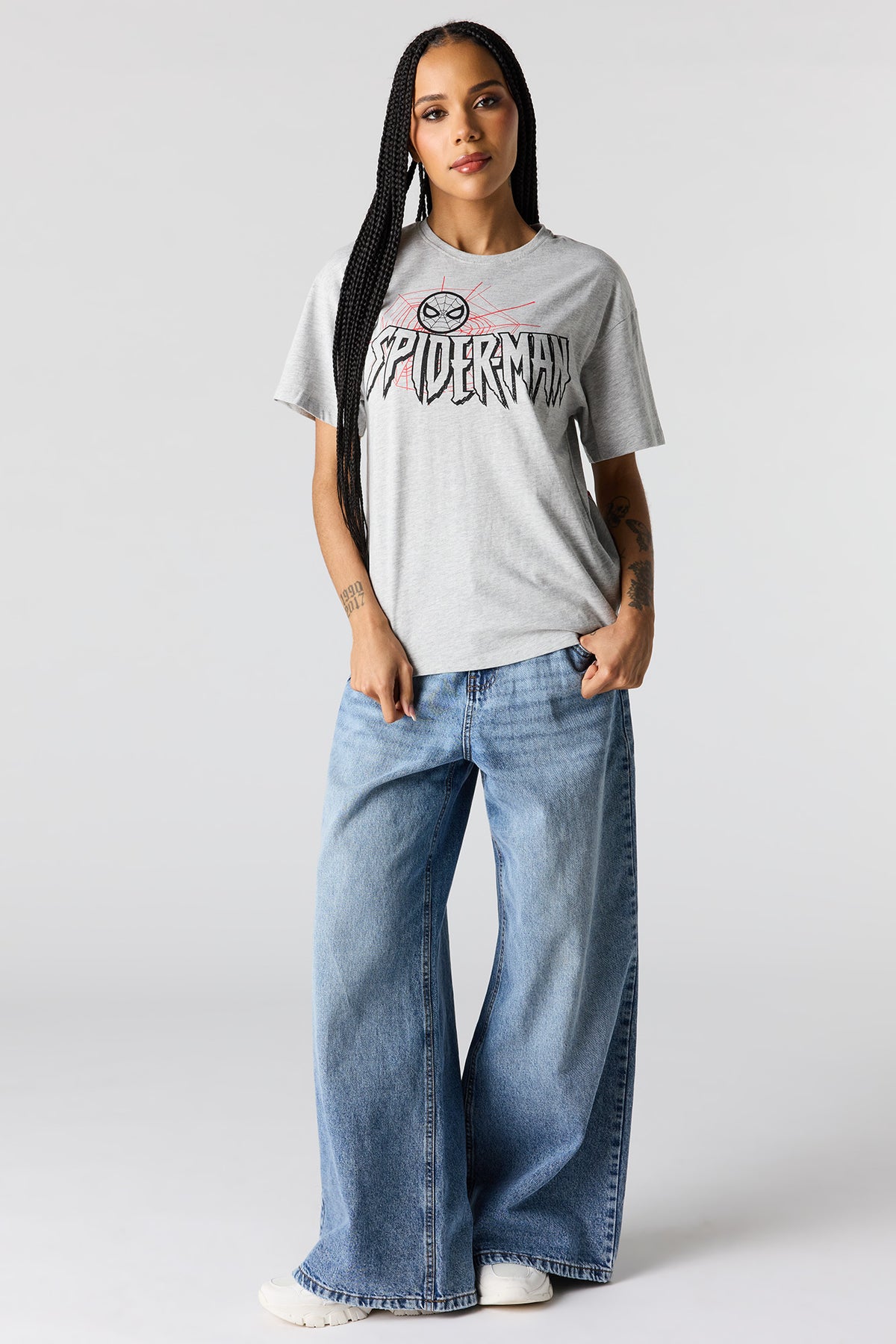 Vue alternative 3. T-shirt de coupe garçonne à imprimé Spider-Man