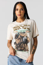 T-shirt de coupe garçonne à imprimé Grogu