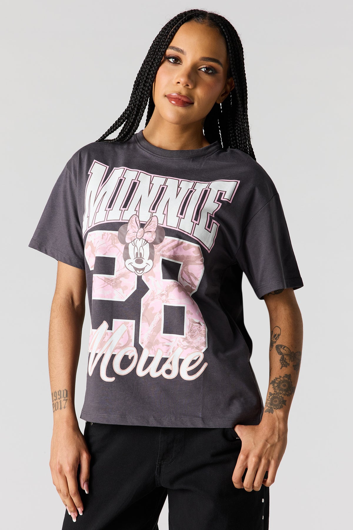 T-shirt de coupe garçonne à imprimé Minnie