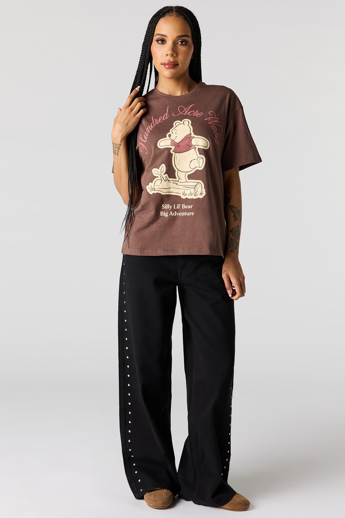 Vue alternative 3. T-shirt de coupe garçonne à imprimé Pooh