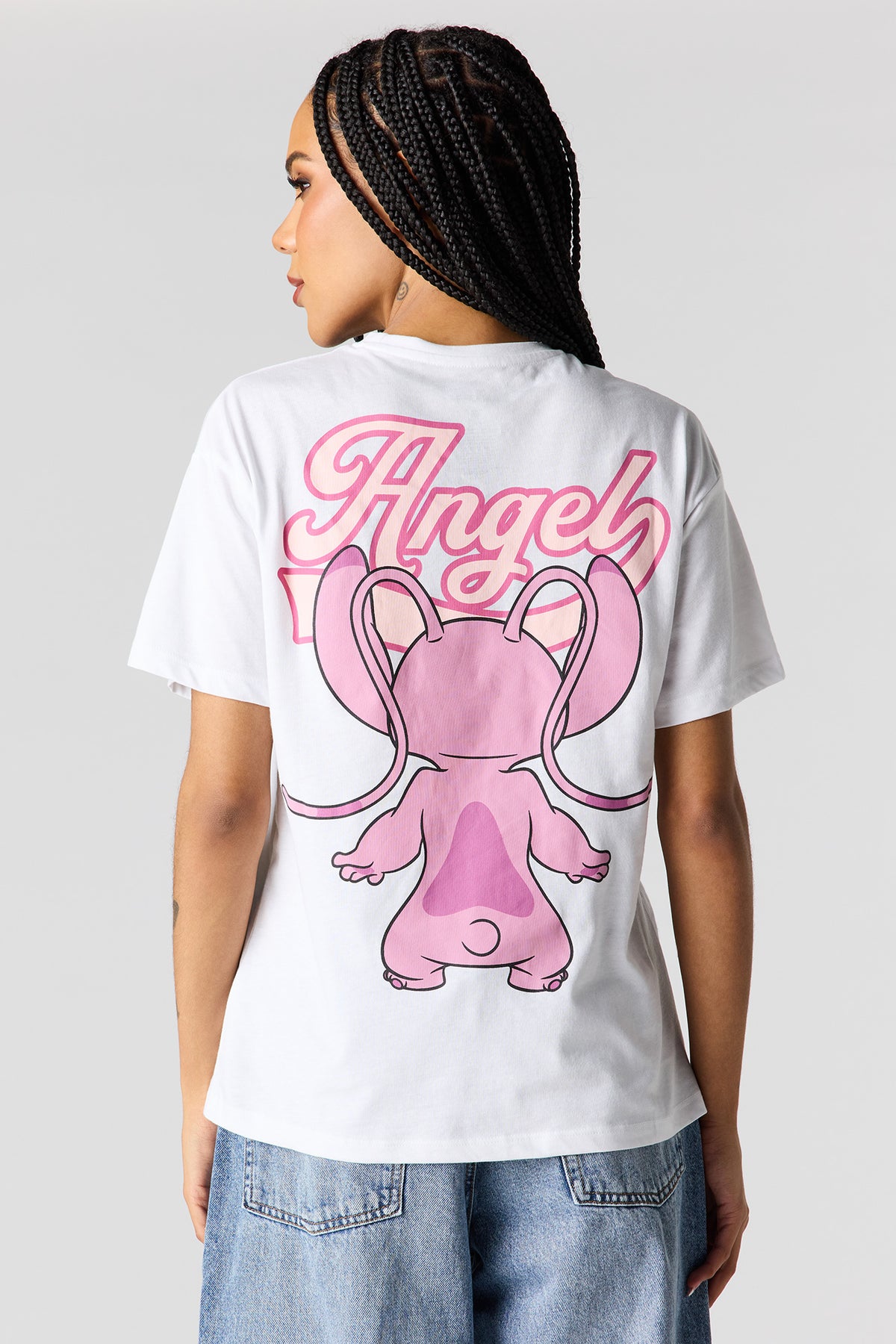Alt View 2. Stitch Graphic Boyfriend T-Shirt - White