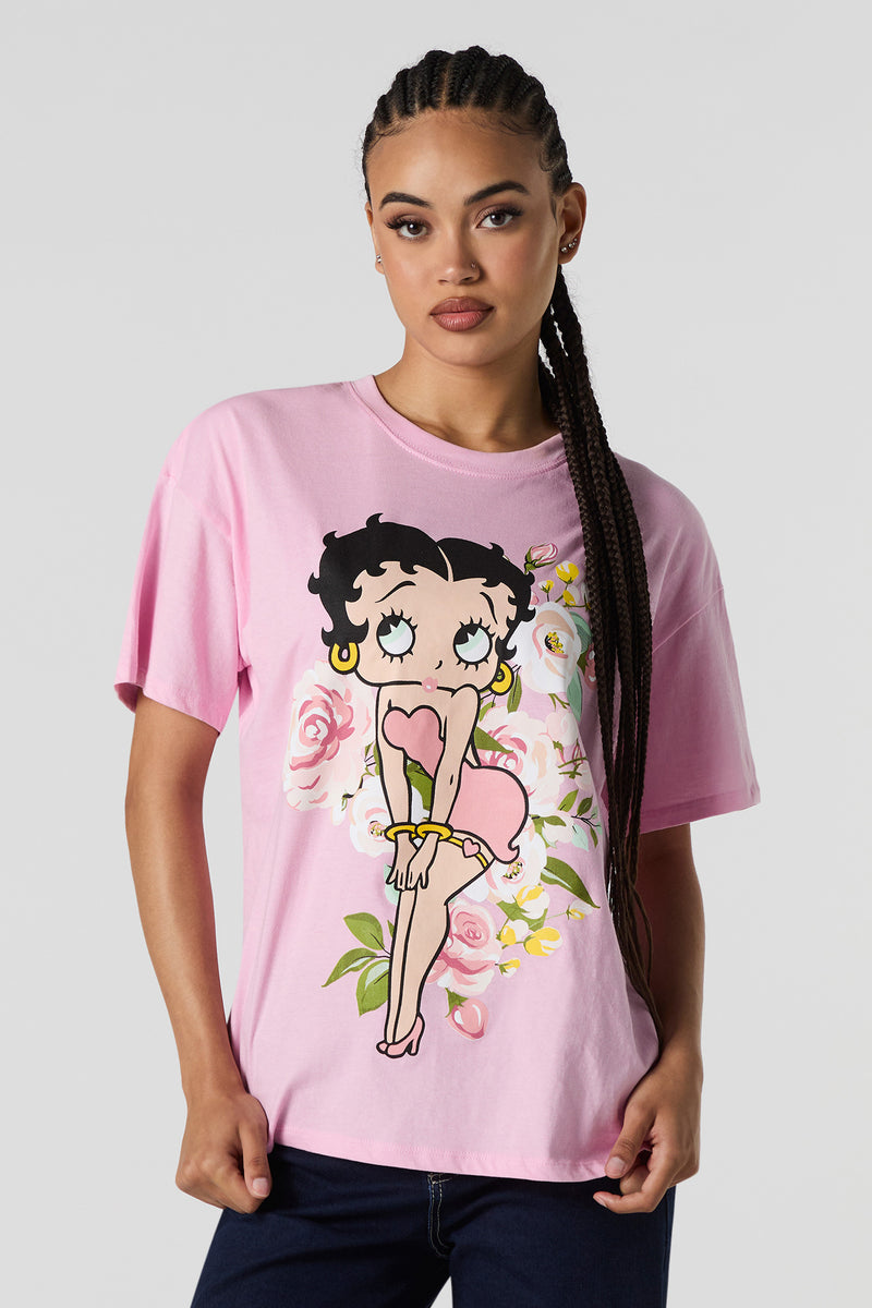 Betty Boop Graphic Boyfriend T-Shirt