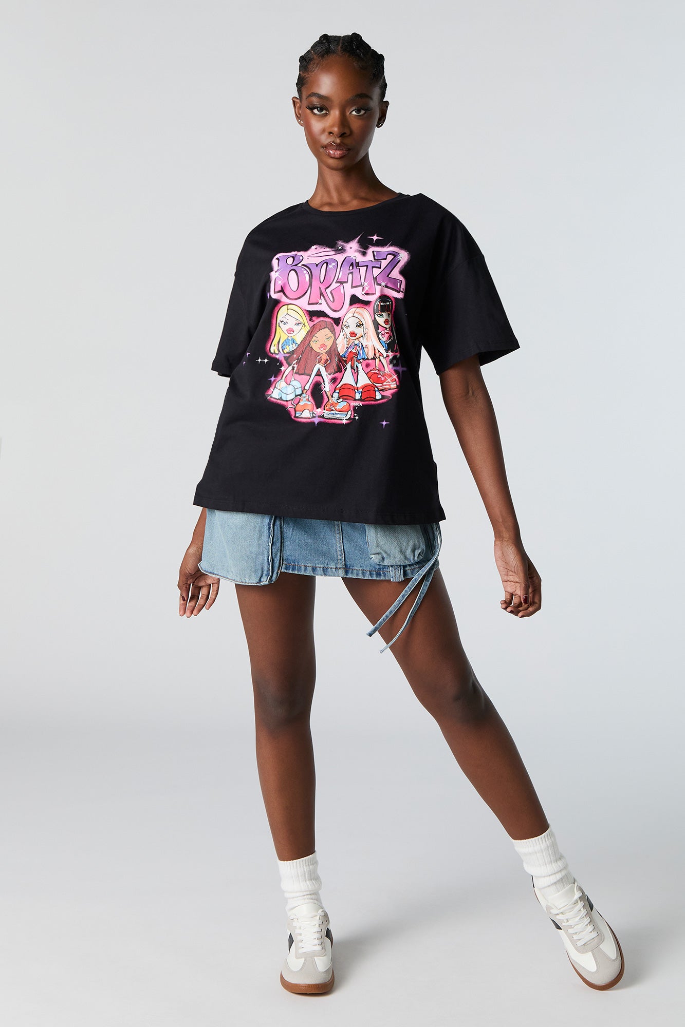 T-shirt de coupe garçonne à imprimé Bratz