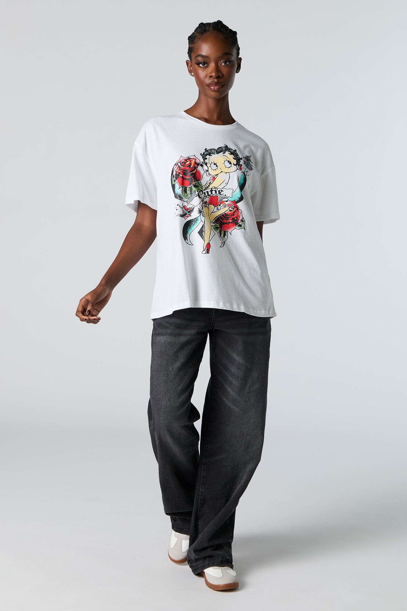 Betty Boop Cutie Graphic Boyfriend T-Shirt