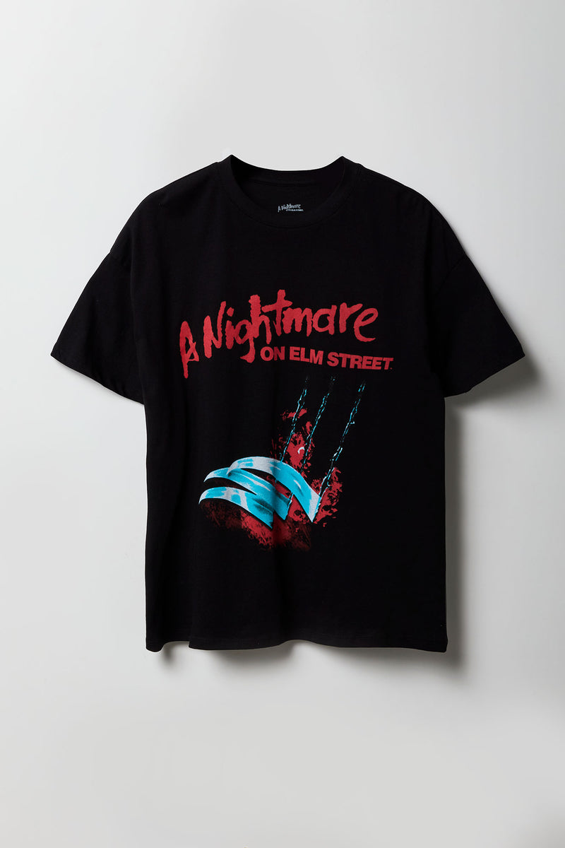 T-shirt de coupe garçonne à imprimé Horror Movie