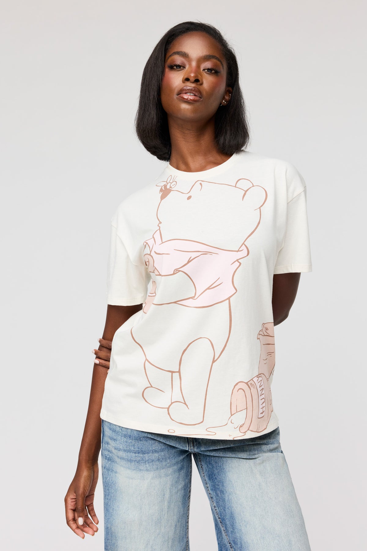 T-shirt de coupe garçonne à imprimé Winnie the Pooh