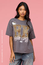 Hello Kitty® Cheetah Graphic T-Shirt