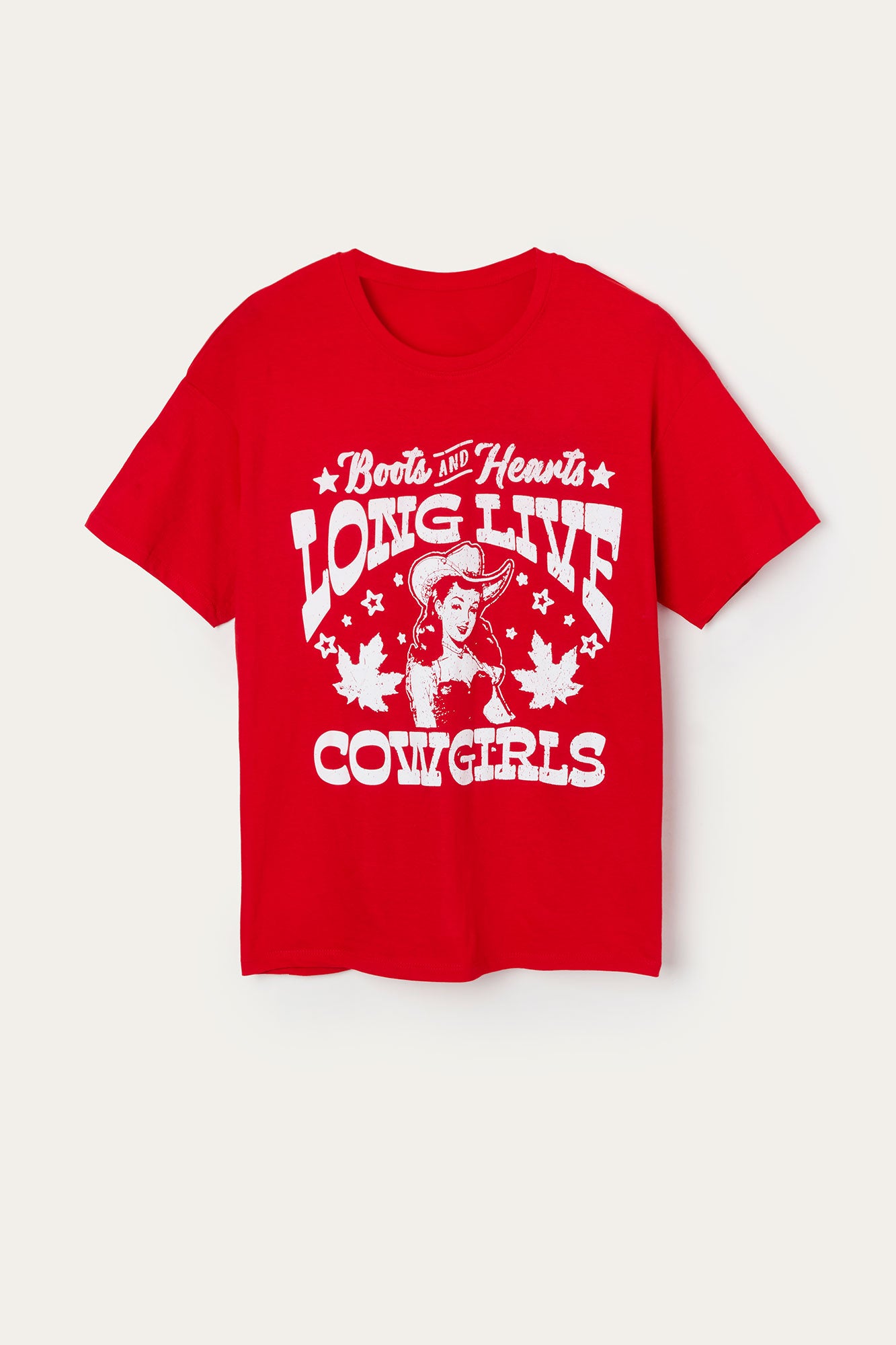 T-shirt à imprimé Boots and Hearts Long Live Cowgirls