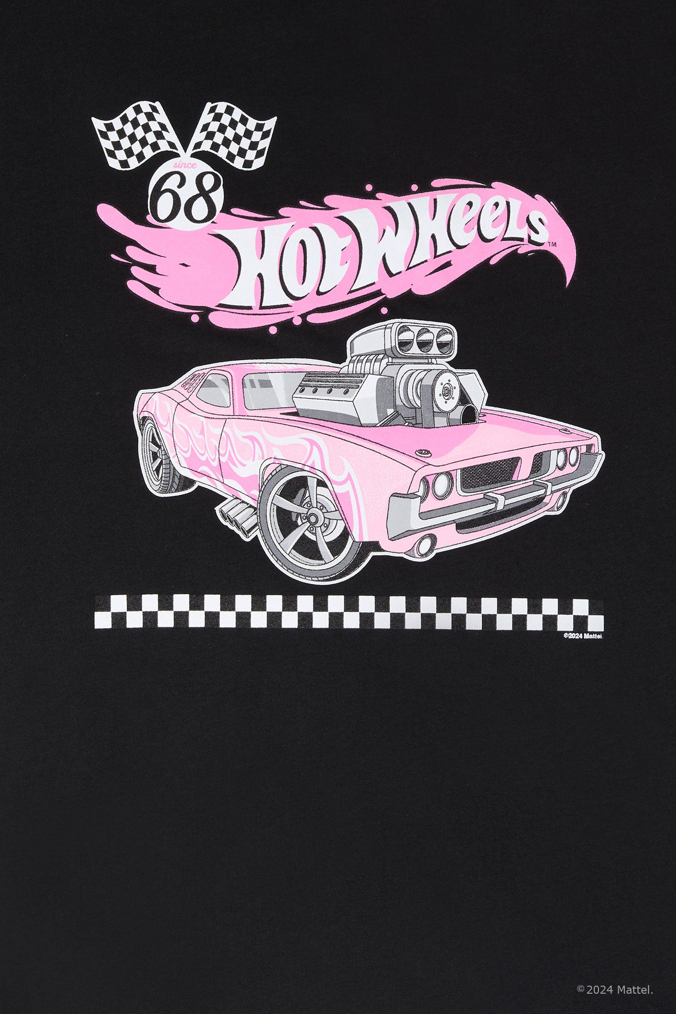 T-shirt de coupe garçonne rose à imprimé Hot Wheels™