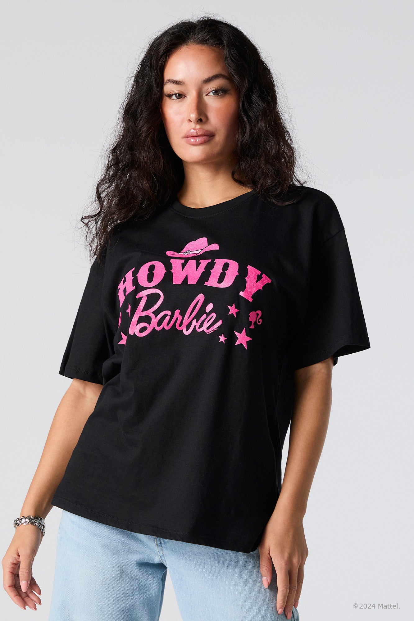 T-shirt de coupe garçonne à imprimé Barbie™ Howdy