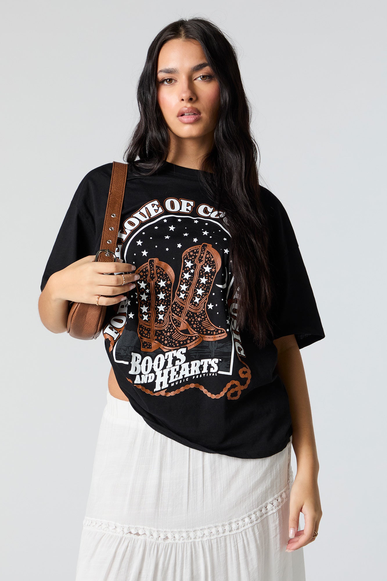 Boots and Hearts Cowboy Graphic Boyfriend T-Shirt