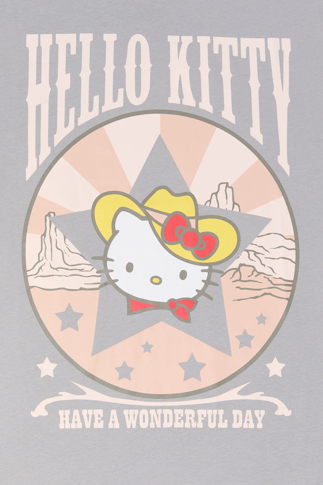 T-shirt de coupe garçonne à imprimé Cowgirl Hello Kitty