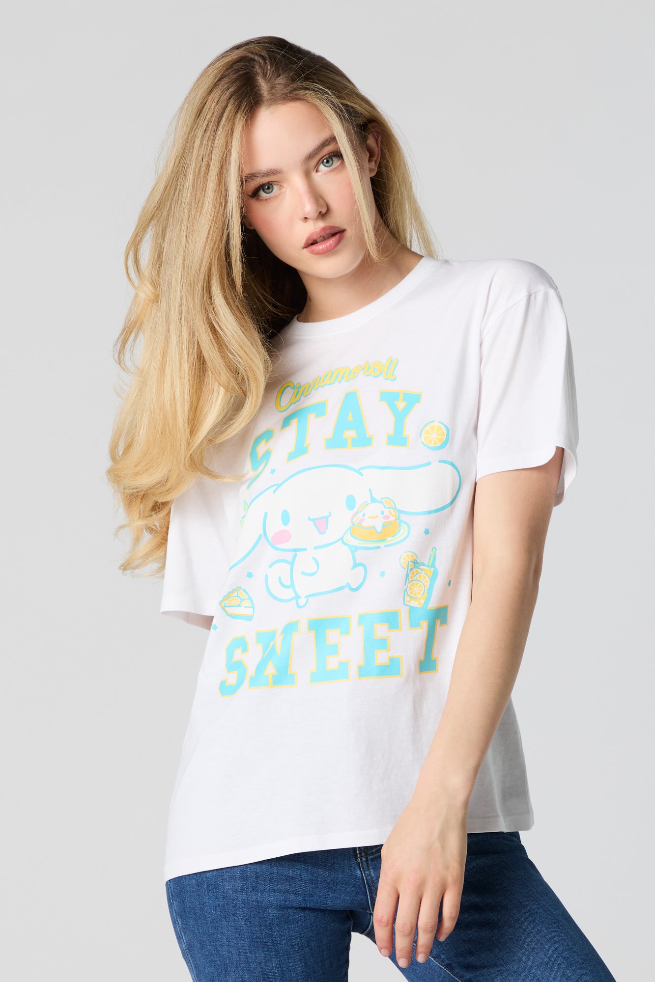 Cinnamoroll Stay Sweet Graphic Boyfriend T-Shirt