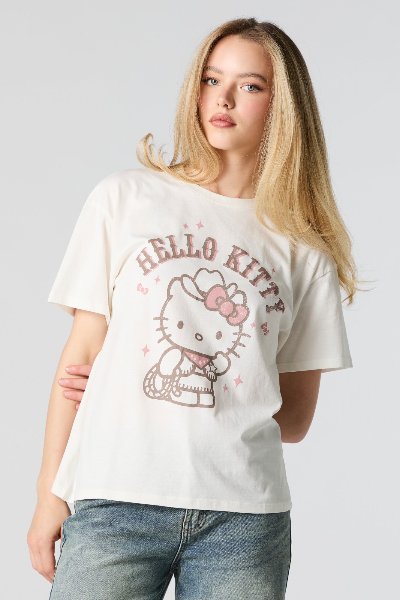 Hello Kitty Rodeo Graphic Boyfriend T-Shirt