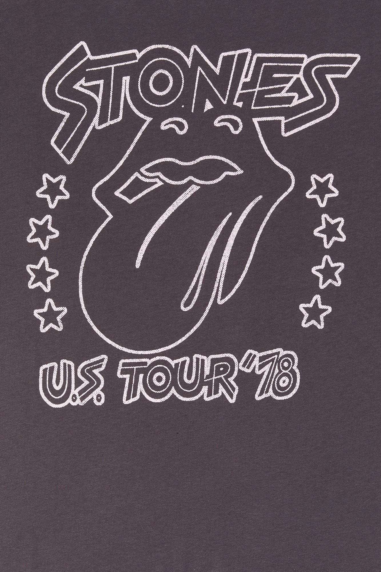 T-shirt de coupe garçonne à imprimé Rolling Stones US Tour