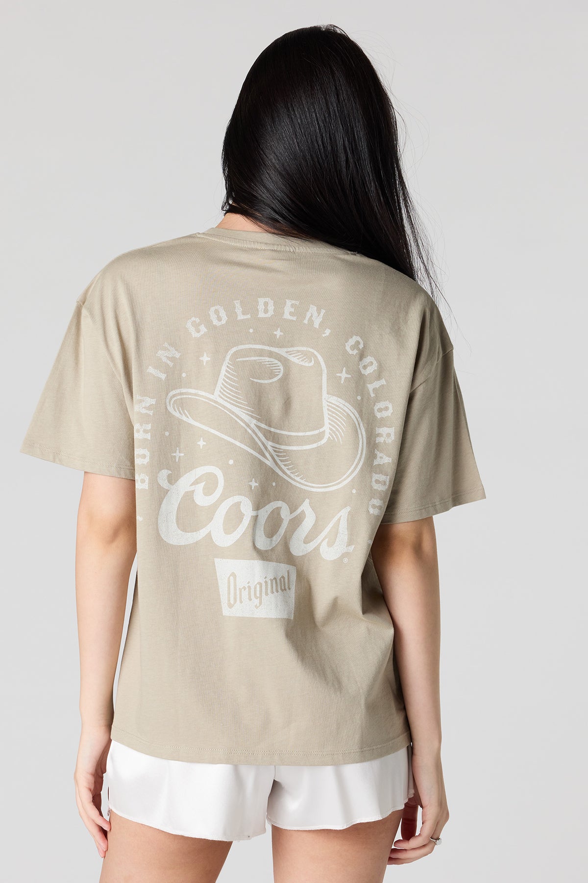 Alt View 2. Coors Graphic Boyfriend T-Shirt - Tan