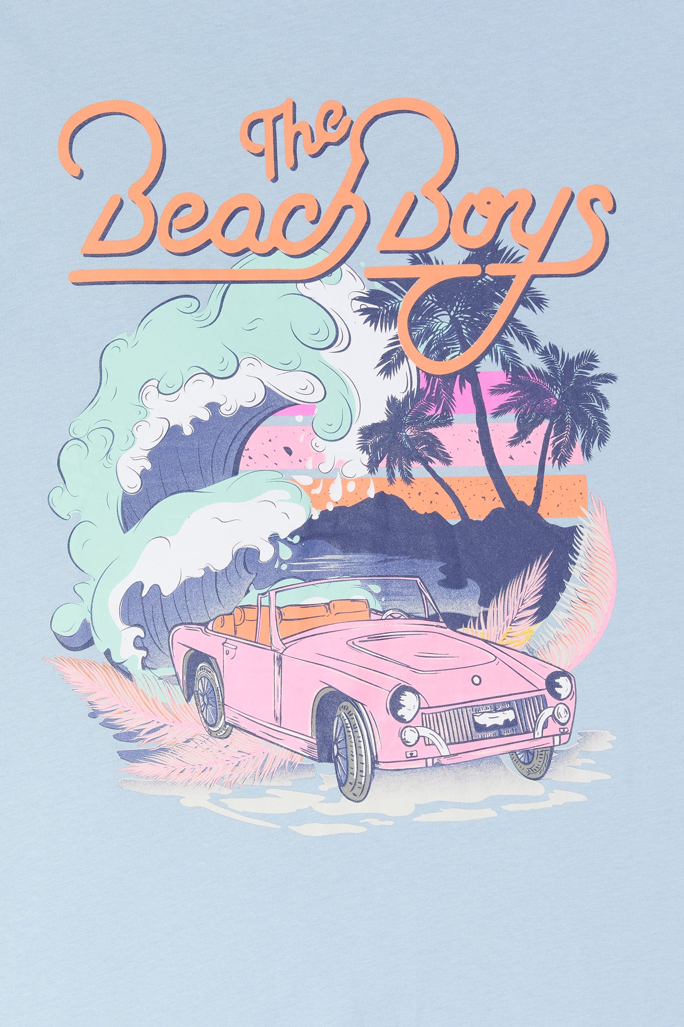 T-shirt de coupe garçonne à imprimé The Beach Boys