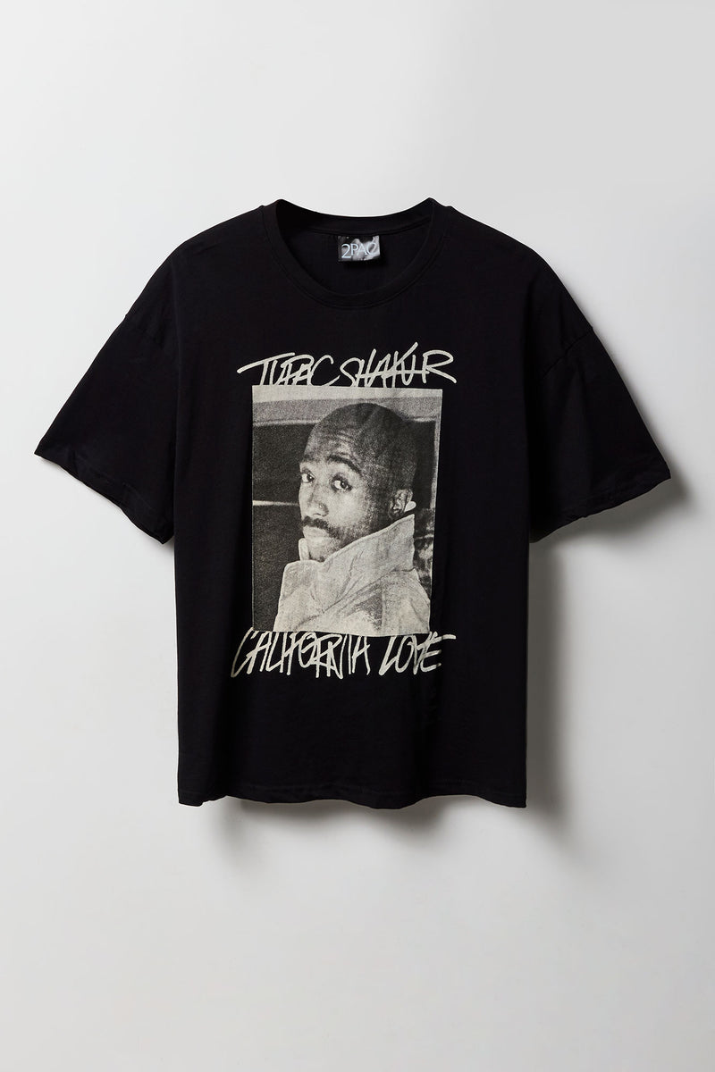 T-shirt coupe garçonne à imprimé Tupac Cali Love