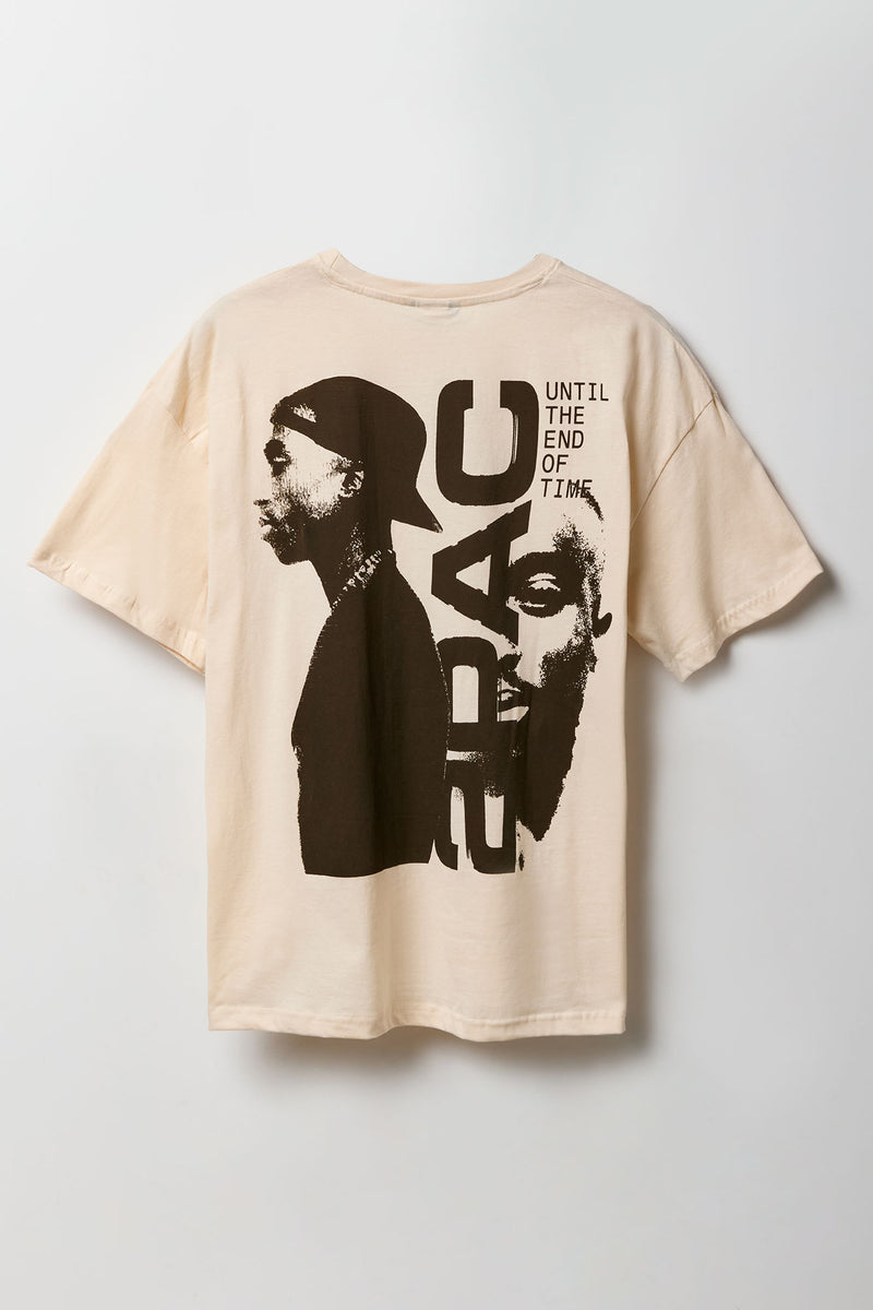 T-shirt coupe garçonne à imprimé Tupac Shakur