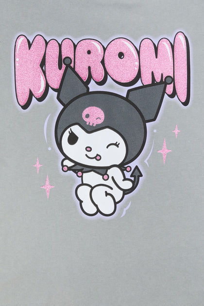 Kuromi Sparkles Graphic Boyfriend T-Shirt