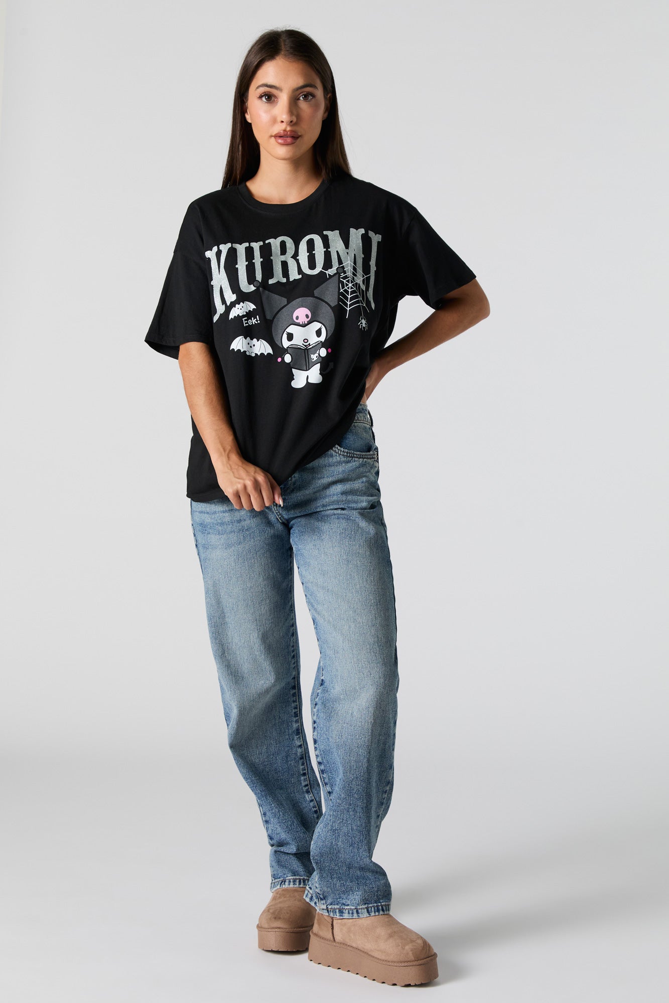 Kuromi Halloween Graphic Boyfriend T-Shirt