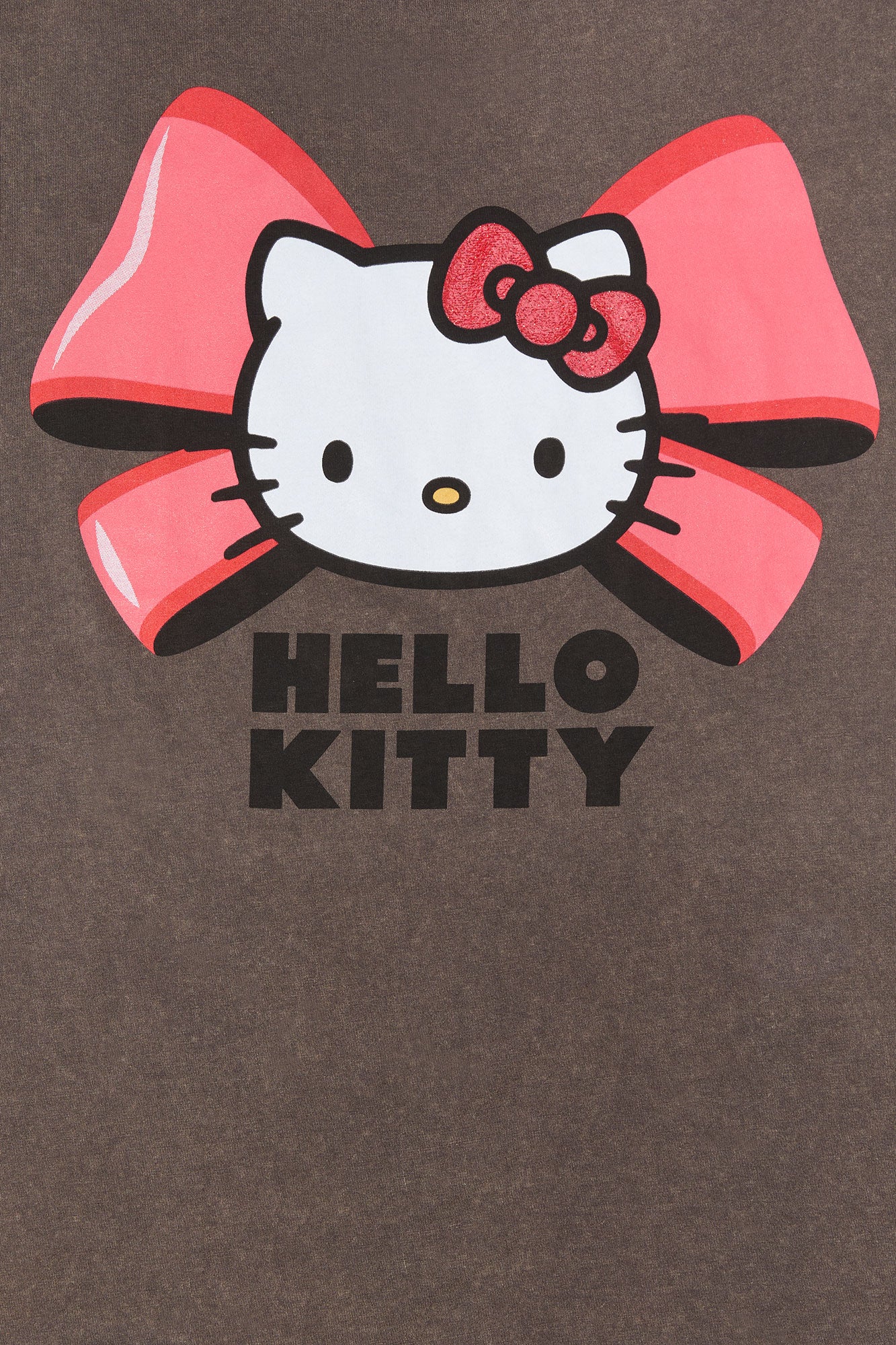 T-shirt de coupe garçonne à imprimé Hello Kitty Bow