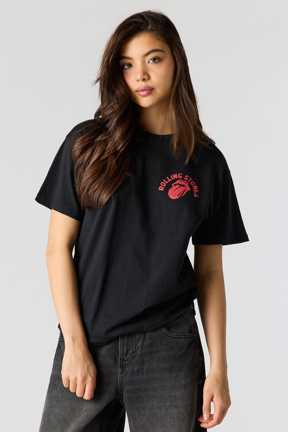 Alt View 2. The Rolling Stones Graphic Boyfriend T-Shirt - Black