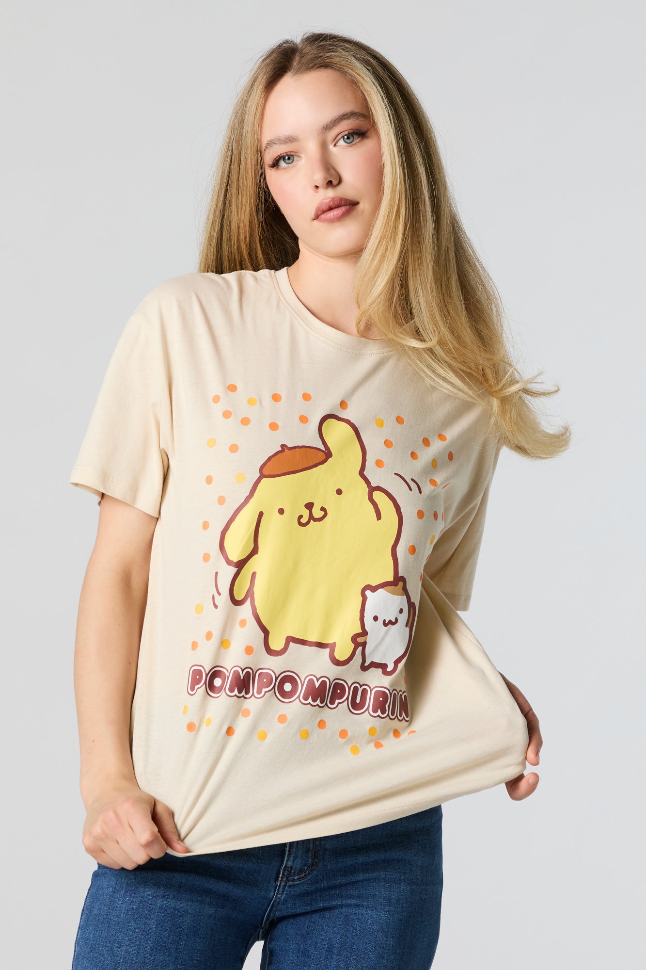 T-shirt de coupe garçonne à imprimé PomPomPurin