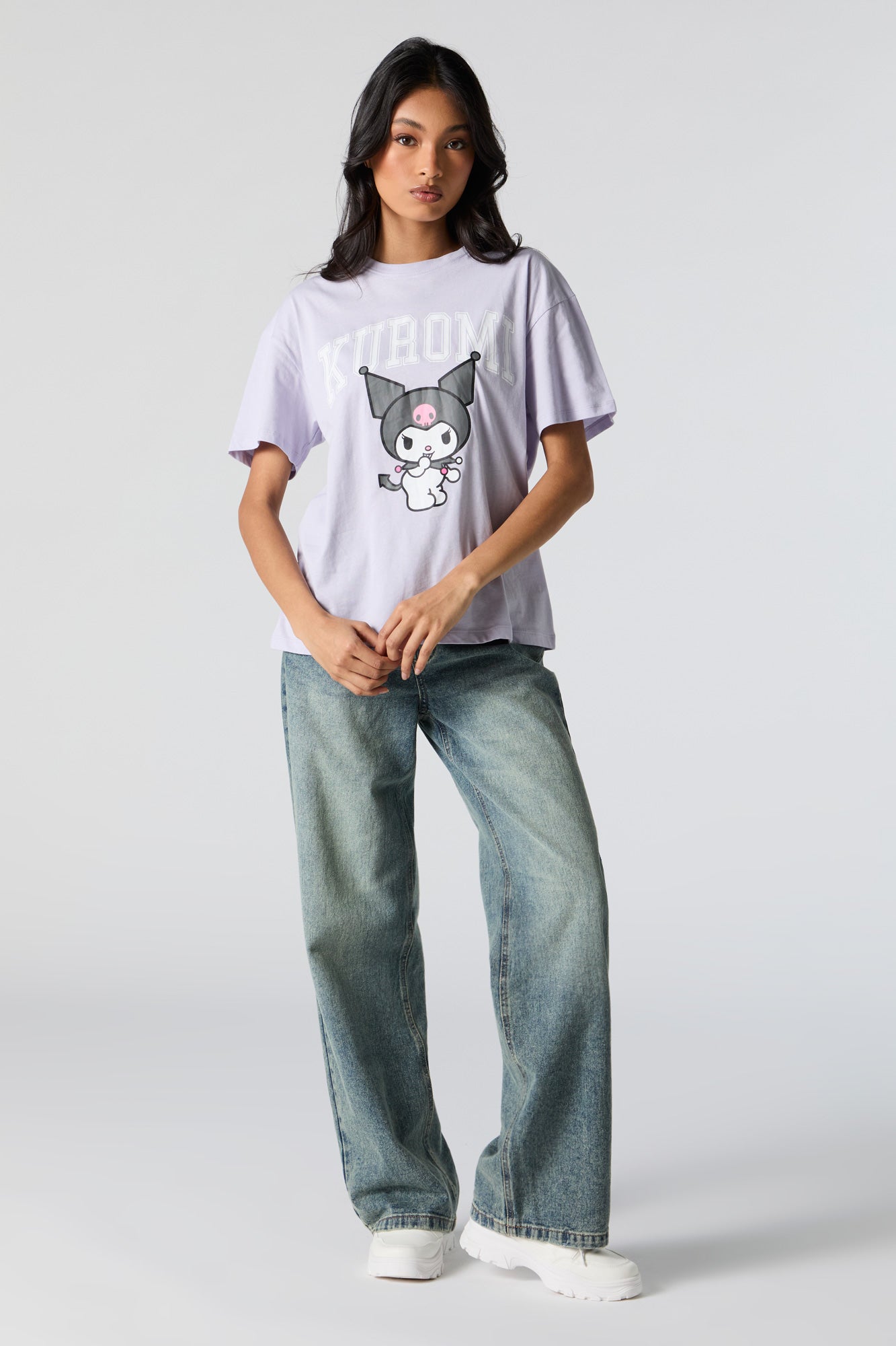 Purple Kuromi Graphic Boyfriend T-Shirt