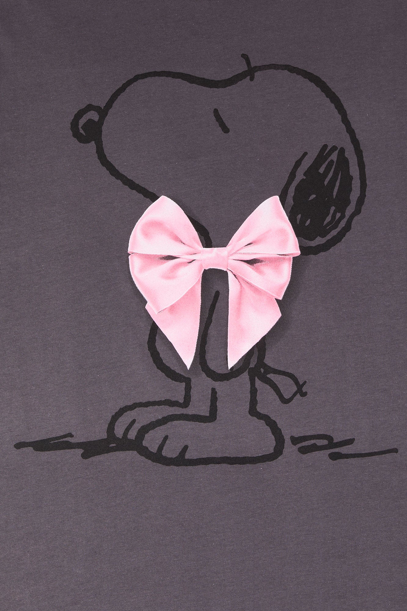 T-shirt de coupe garçonne à imprimé Snoopy 3D Bow