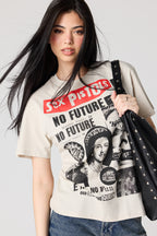 T-shirt de coupe garçonne à imprimé Sex Pistols 