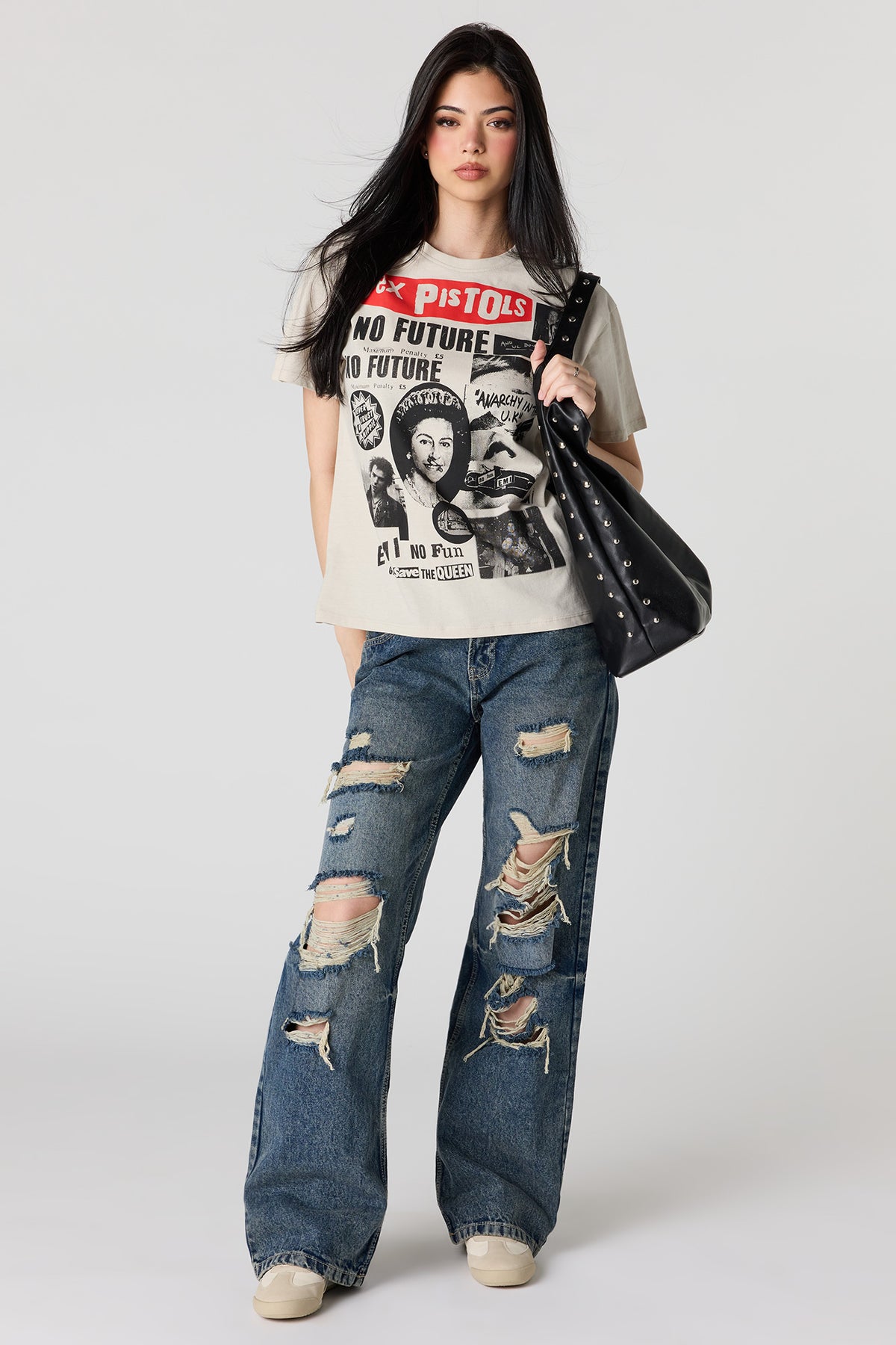 Vue alternative 3. T-shirt de coupe garçonne à imprimé Sex Pistols 