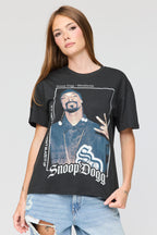 T-shirt de coupe garçonne à imprimé Snoop Dogg 