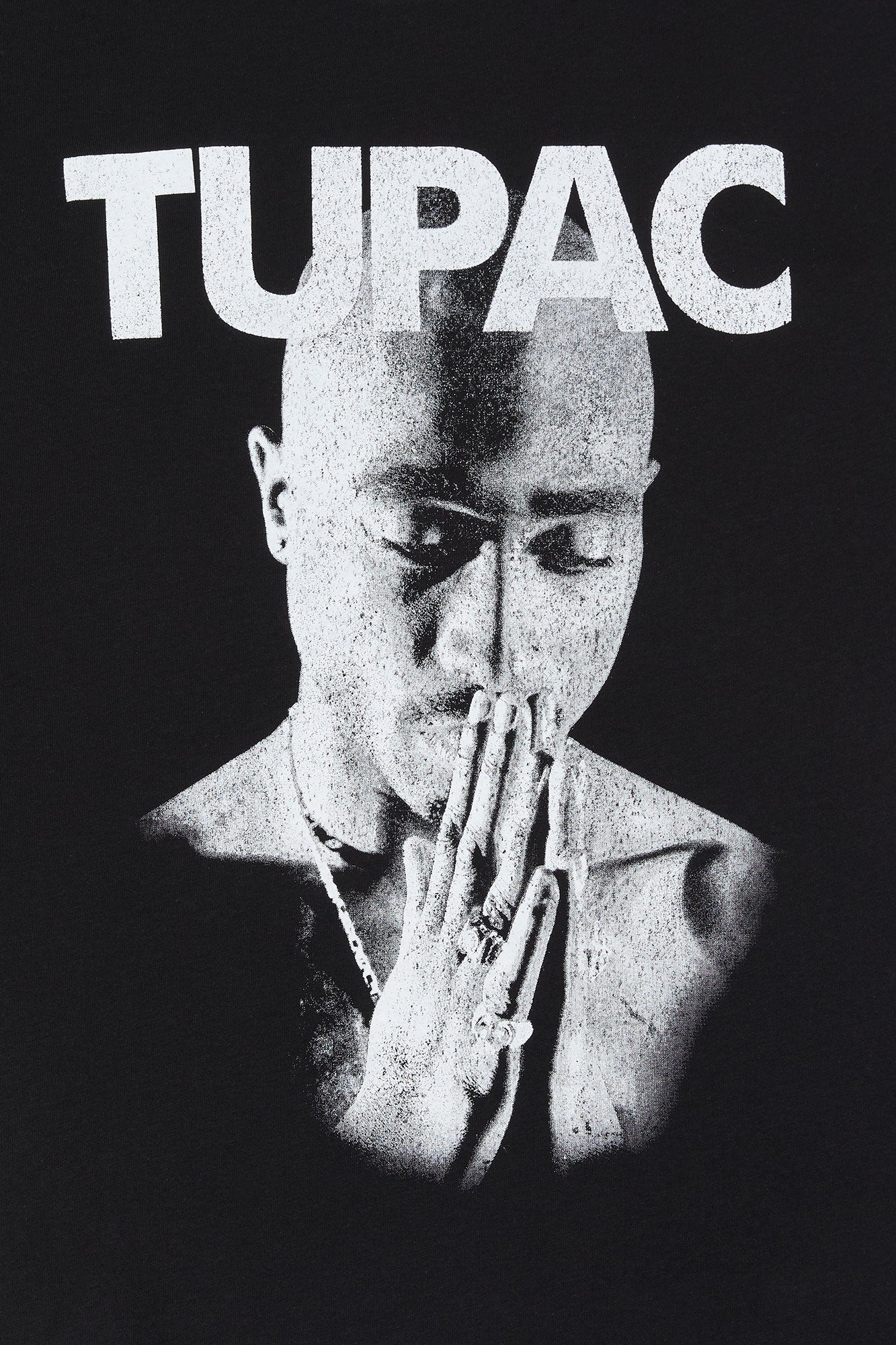 T-shirt de coupe garçonne à imprimé Tupac Praying