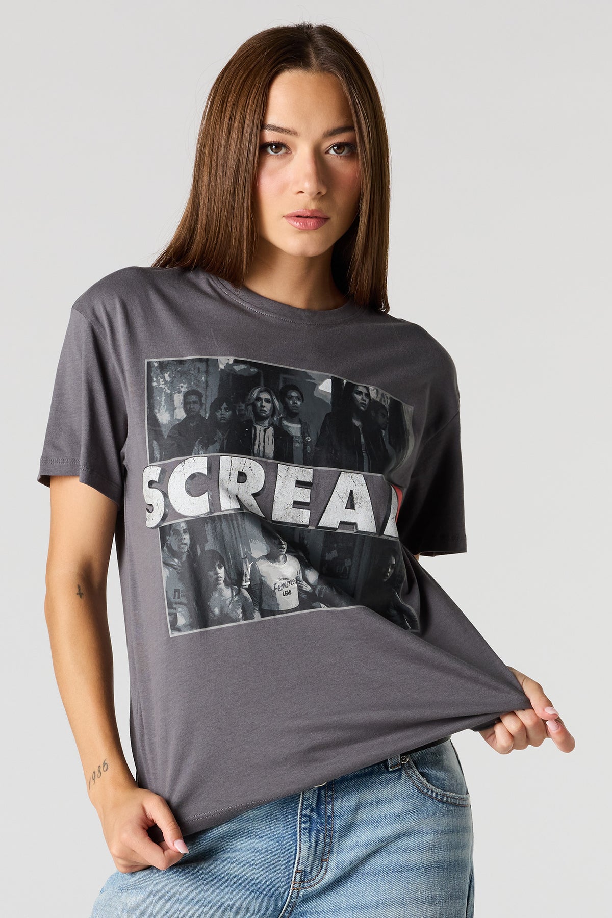 T-shirt de coupe garçonne à imprimé Scream