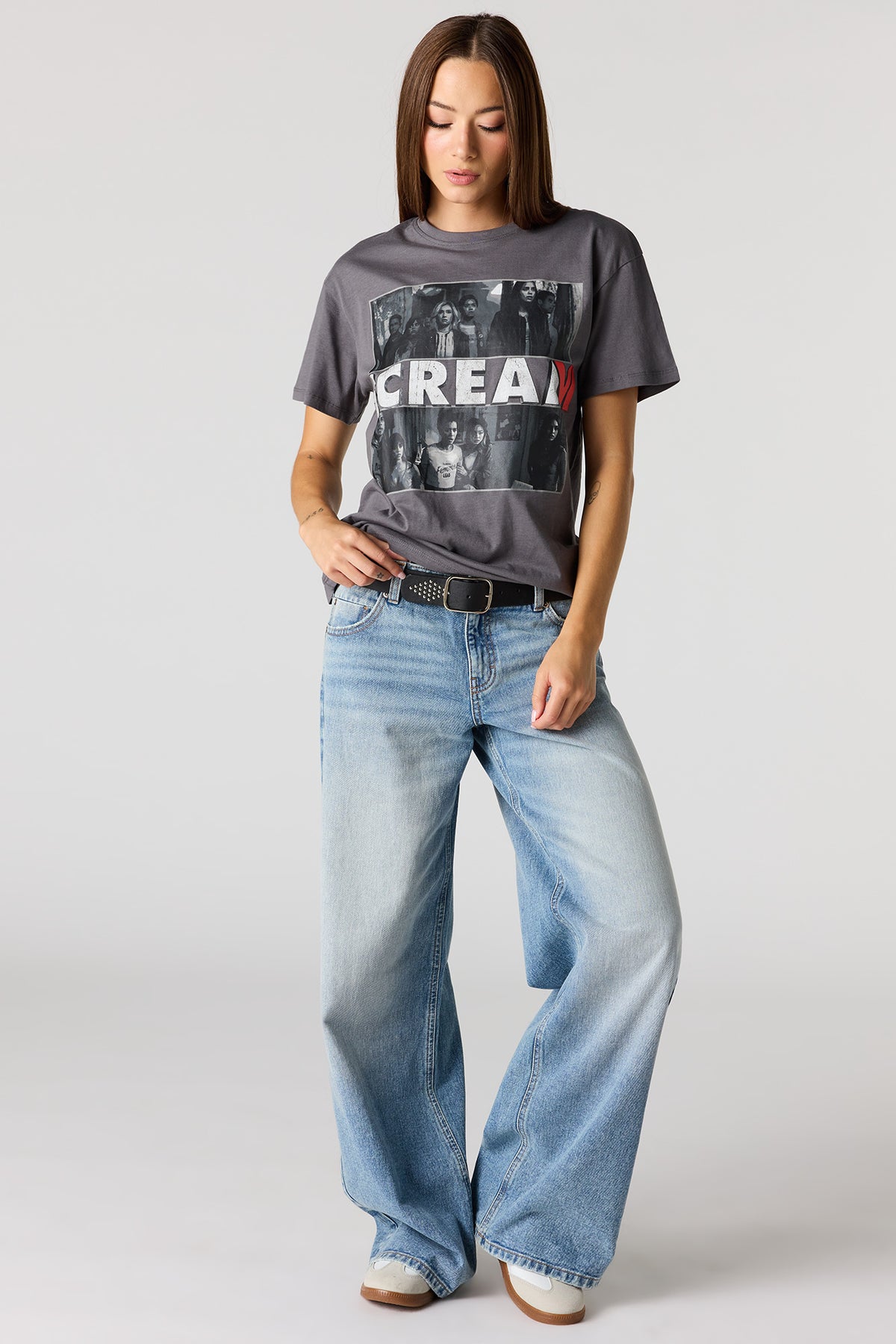 Vue alternative 3. T-shirt de coupe garçonne à imprimé Scream