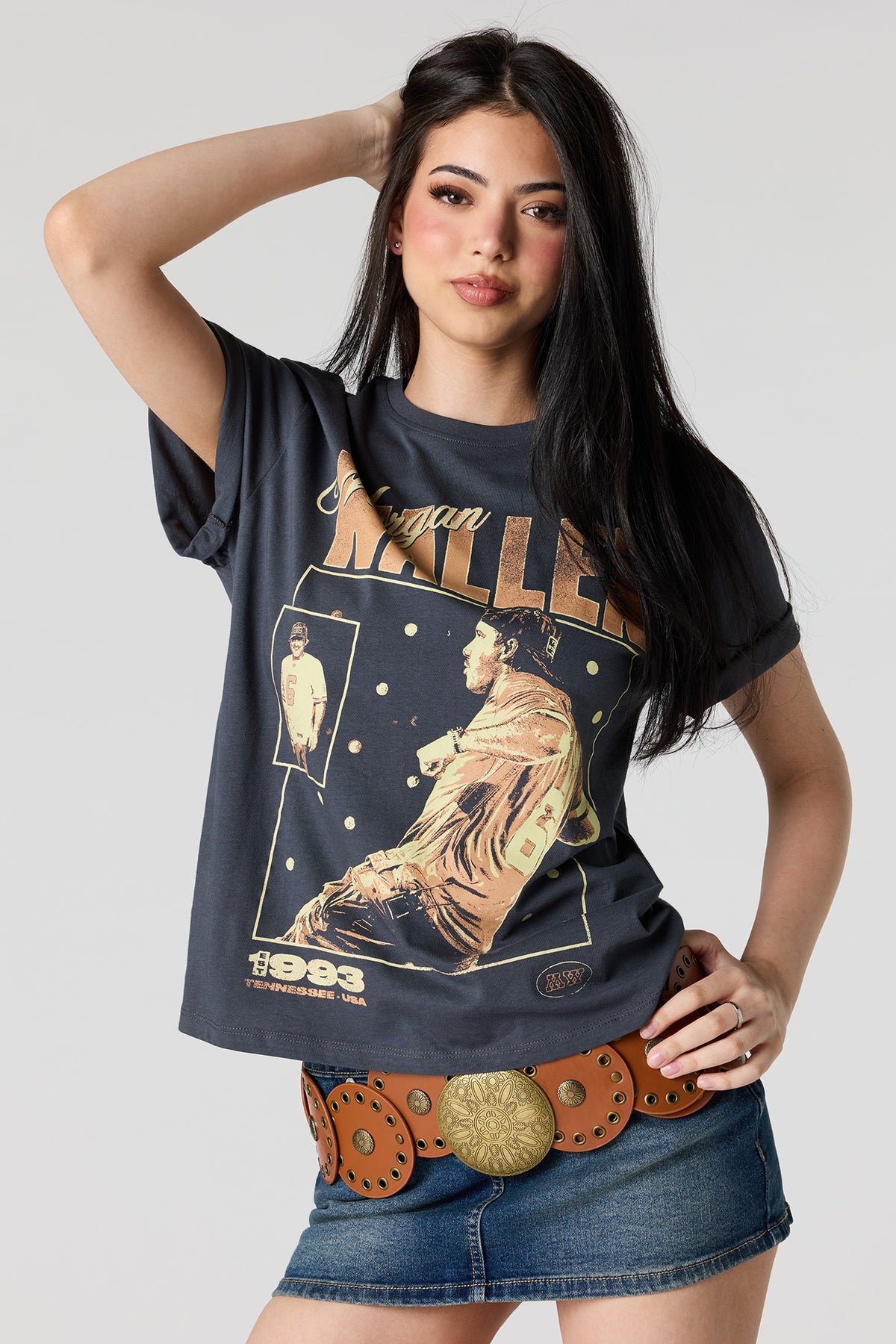 Morgan Wallen Graphic Boyfriend T-Shirt - Charcoal
