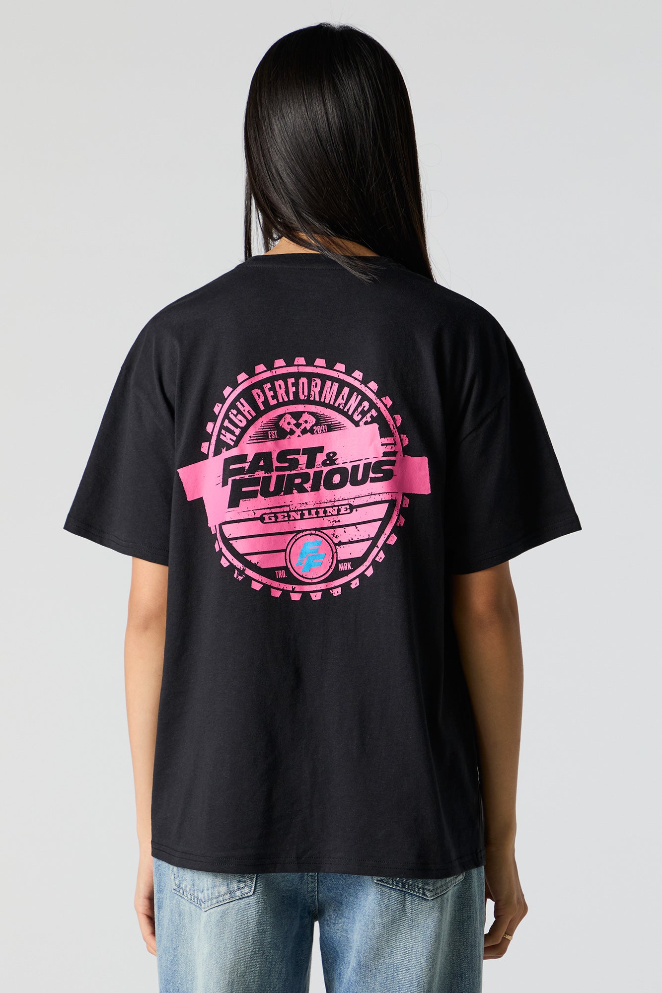 Fast and Furious Race Street Graphic Boyfriend T-Shirt