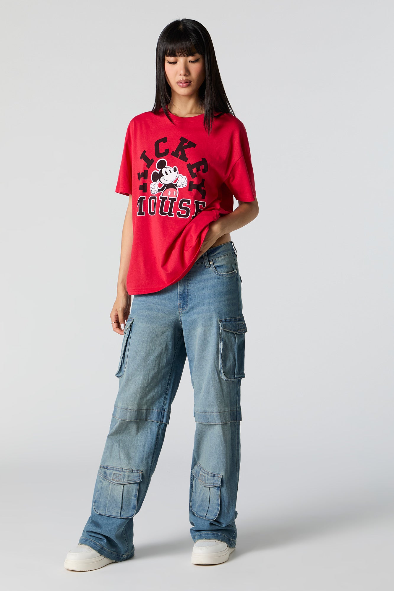 Mickey Mouse Graphic Boyfriend T-Shirt