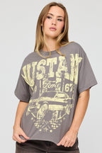 T-shirt surdimensionné à imprimé Ford Mustang 