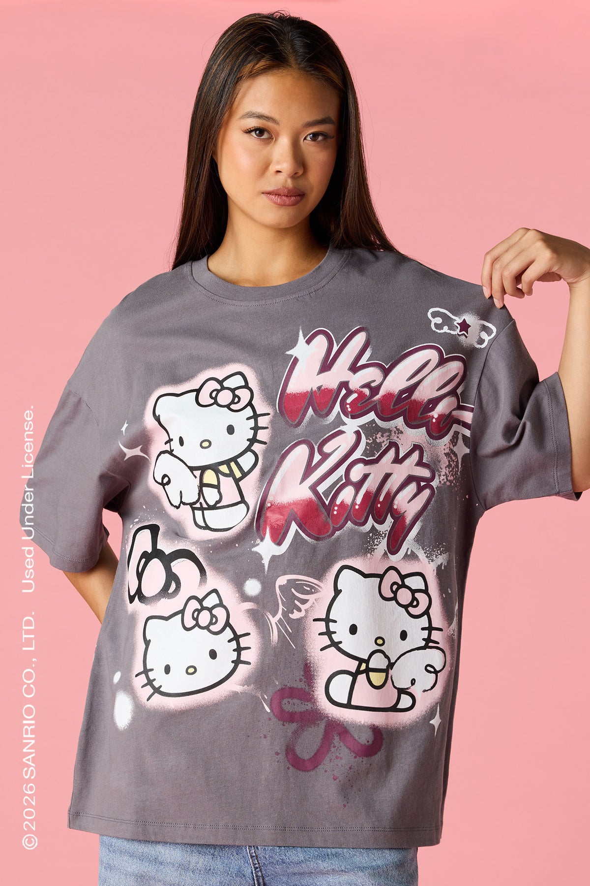 T-shirt surdimensionné à imprimé Hello Kitty®