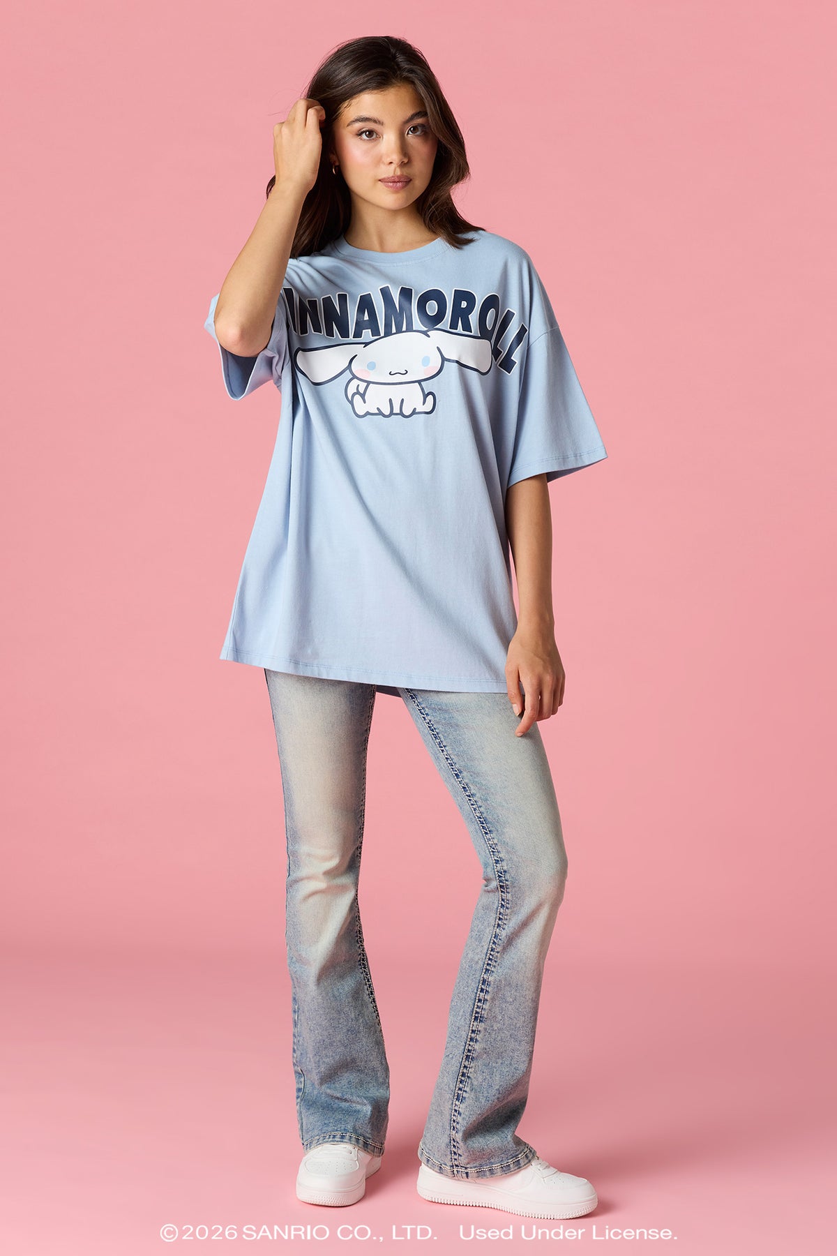 Alt View 3. Cinnamoroll™ Oversized Graphic T-Shirt - Blue