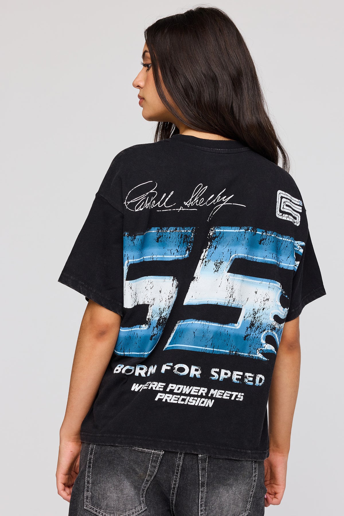 Alt View 2. Shelby Cobra Graphic Oversized T-Shirt - Black